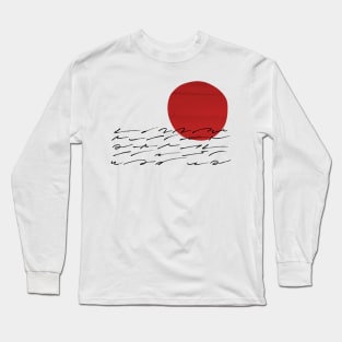 Abstract sunset sunrise red Long Sleeve T-Shirt